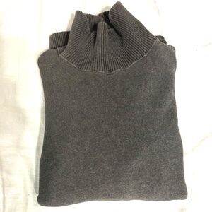 DKNY Women's Classic Sweater Mock-Neck Knitted Long Sleeve Y2K Gray Size Petite